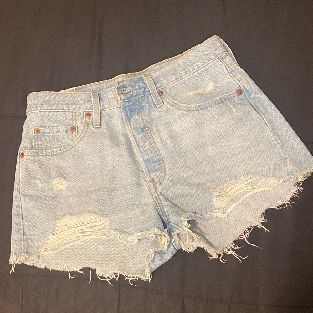 Levi's Women's Faded Blue Jean Shorts